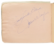 Over 150 Autographs of Music, Movie & Sports Stars -- Includes Signatures of Elvis Presley, Orson Welles, Nat King Cole, John Wayne, Boris Karloff, Fats Waller, Edward G. Robinson, Lou Costello & More
