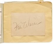 Over 150 Autographs of Music, Movie & Sports Stars -- Includes Signatures of Elvis Presley, Orson Welles, Nat King Cole, John Wayne, Boris Karloff, Fats Waller, Edward G. Robinson, Lou Costello & More