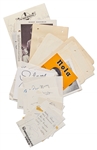 Over 150 Autographs of Music, Movie & Sports Stars -- Includes Signatures of Elvis Presley, Orson Welles, Nat King Cole, John Wayne, Boris Karloff, Fats Waller, Edward G. Robinson, Lou Costello & More