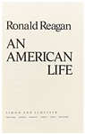 Ronald Reagan Signed First Edition of His Autobiography ''An American Life'' -- With PSA/DNA COA