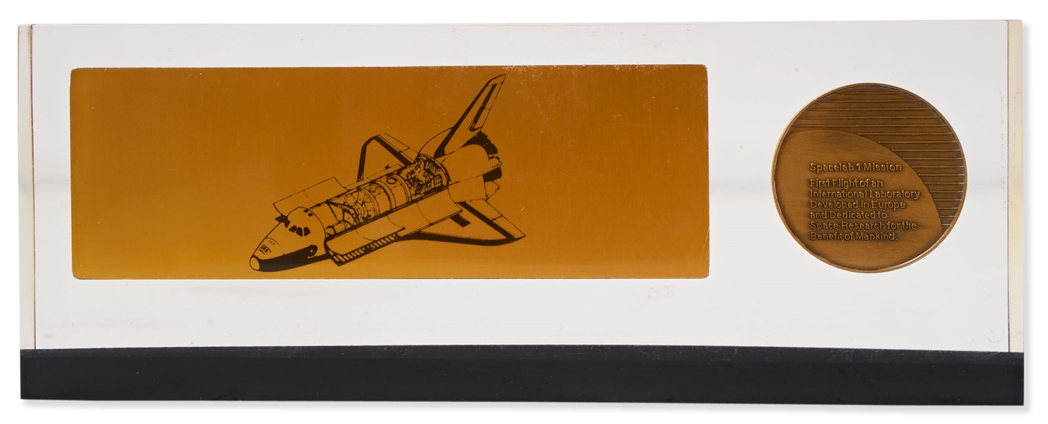 Spacelab 1 Flown Medallion from the 1983 STS-9 Mission