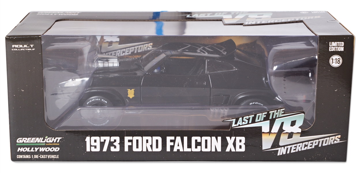 Mel Gibson Signed ''Mad Max'' 1973 Ford Falcon XB Interceptor Model Car
<br>