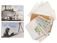 Large Archive from Erik Hildesheim, One of the Early 20th Century Aviation Pioneers -- Includes 2 Signed Photos, 11 Autograph Letters Signed & 12 Typed Letters Signed