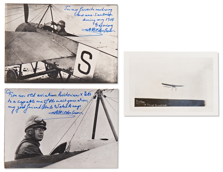 Large Archive from Erik Hildesheim, One of the Early 20th Century Aviation Pioneers -- Includes 2 Signed Photos, 11 Autograph Letters Signed & 12 Typed Letters Signed