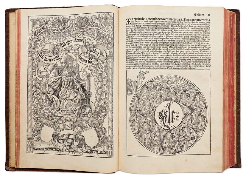 Rare 1493 First Edition of ''Nuremberg Chronicle'', the Illustrated High Point of Printing in the Age of Incunable -- Complete with 1,809 Woodcuts