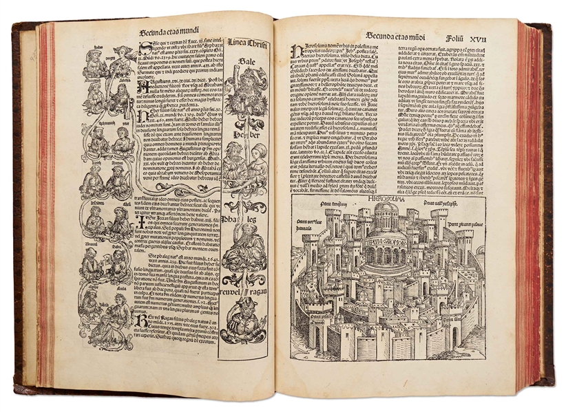 Rare 1493 First Edition of ''Nuremberg Chronicle'', the Illustrated High Point of Printing in the Age of Incunable -- Complete with 1,809 Woodcuts