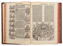 Rare 1493 First Edition of ''Nuremberg Chronicle'', the Illustrated High Point of Printing in the Age of Incunable -- Complete with 1,809 Woodcuts