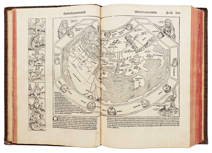 Rare 1493 First Edition of ''Nuremberg Chronicle'', the Illustrated High Point of Printing in the Age of Incunable -- Complete with 1,809 Woodcuts