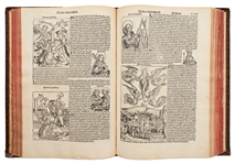 Rare 1493 First Edition of ''Nuremberg Chronicle'', the Illustrated High Point of Printing in the Age of Incunable -- Complete with 1,809 Woodcuts