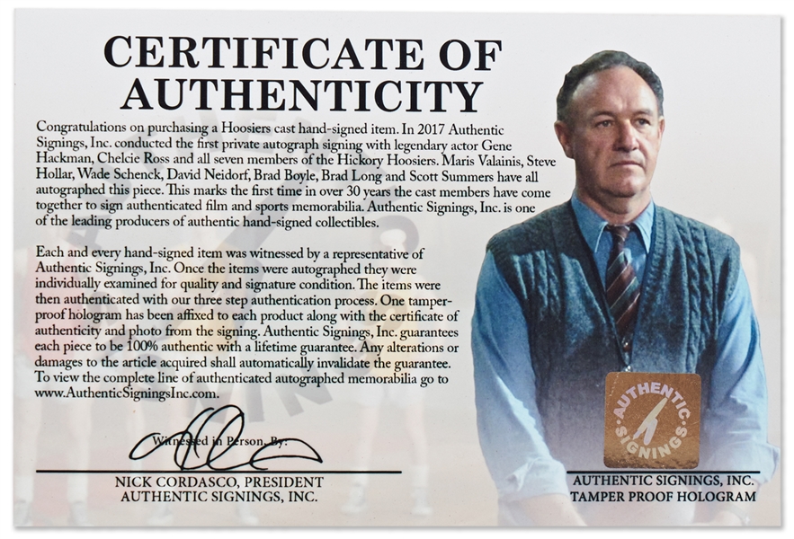 ''Hoosiers'' Cast-Signed 11'' x 17'' Poster