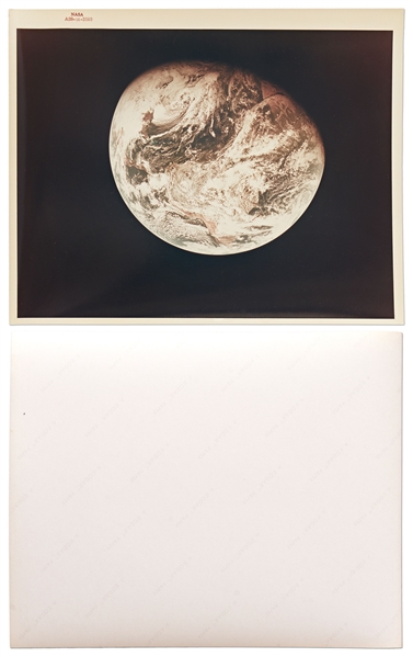 Lot of 10 Original NASA Red-Number Photos, All with ''A Kodak Paper'' on Verso -- Includes First Image Taken by a Human of the Whole Earth, First U.S. Spacewalk, View of the Moon During Apollo 8, Etc.