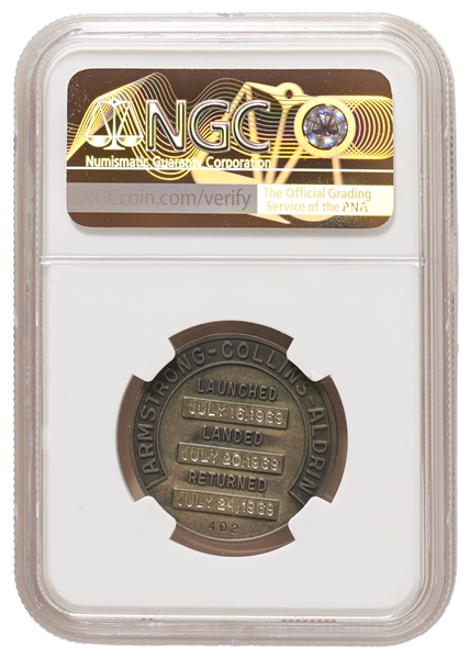 Space-Flown Apollo 11 Robbins Medal Graded MS 65 by NGC -- Originally Owned by Buzz Aldrin