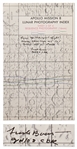 Frank Borman Signed Apollo 8 Map -- Borman Also Writes His Historic Words From the 1968 Christmas Eve Broadcast