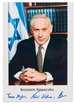 Benjamin Netanyahu Signed 8'' x 11.25'' Signed Photo -- With PSA/DNA COA