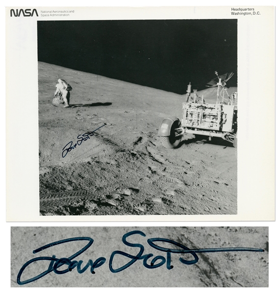 Dave Scott Signed Apollo 15 NASA Photo