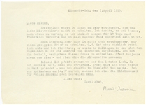 Carl Jung Letter Signed from 1950 -- ''...Nothing is better for boosting morale than being able to do something useful...''