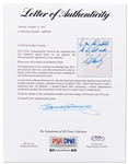 The Kennedy Family Signed Display Showing JFK Jr. Saluting His Father's Casket -- Signed by Jackie, Caroline, John Jr., Ted and Bobby Kennedy -- With PSA/DNA COAs for All, Measures 21.75'' x 31.75''