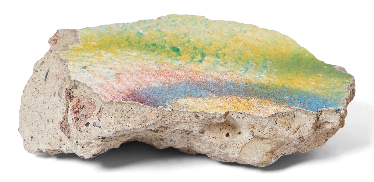 Large Piece of the Berlin Wall Measuring 6.75'' x 5.5'' x 2.5'' -- With COA from Volker Pawlowski