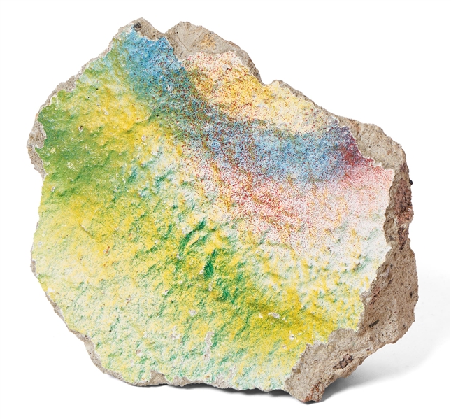 Large Piece of the Berlin Wall Measuring 6.75'' x 5.5'' x 2.5'' -- With COA from Volker Pawlowski