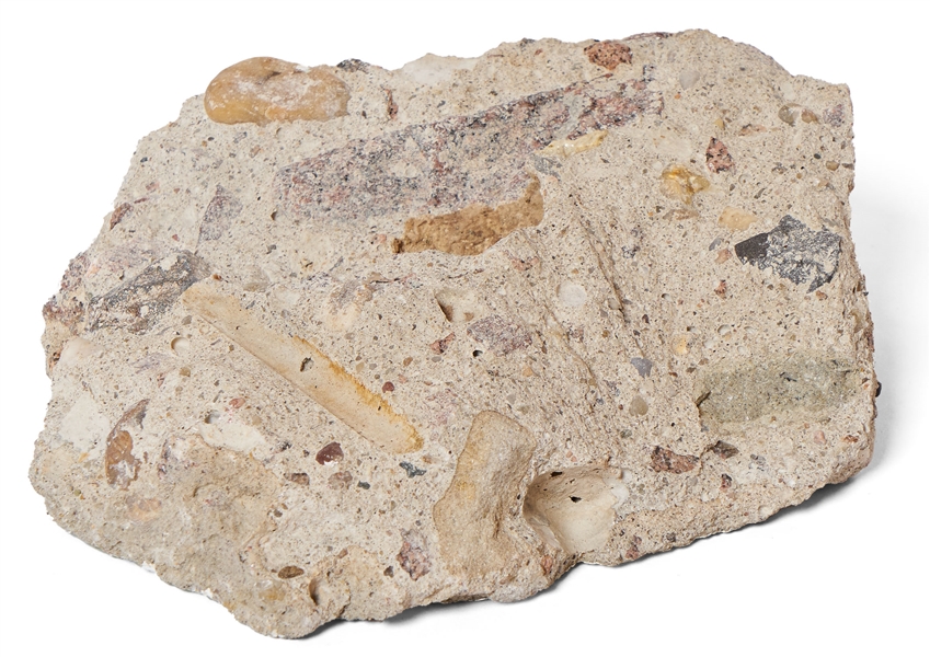 Large Piece of the Berlin Wall Measuring 6.75'' x 5.5'' x 2.5'' -- With COA from Volker Pawlowski
