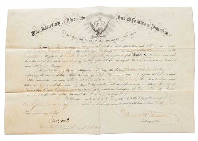 Signatures of President Abraham Lincoln's Cabinet -- All Seven Signed During the Civil War as Cabinet Secretaries