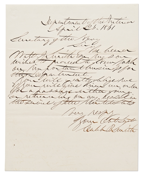 Signatures of President Abraham Lincoln's Cabinet -- All Seven Signed During the Civil War as Cabinet Secretaries