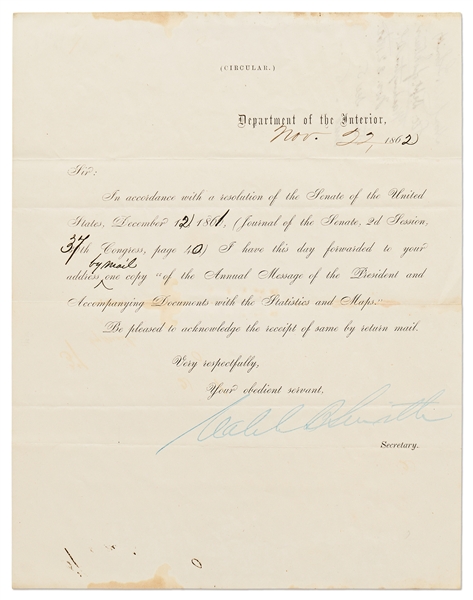 Signatures of Abraham Lincoln's Cabinet