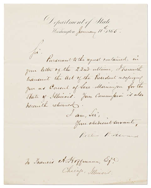 Signatures of Abraham Lincoln's Cabinet