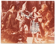 Ray Bolger & Jack Haley Signed 10 x 8 Photo, with Bolger Writing The Wonderful Wizard of Oz -- With PSA/DNA COA