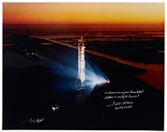 Gorgeous 20'' x 16'' Photo of the Apollo 13 Saturn V Rocket, Signed by Fred Haise
