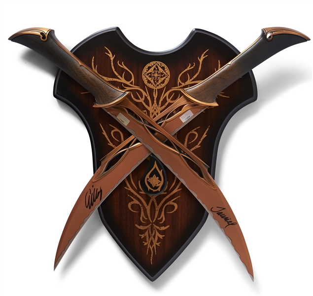 Evangeline Lilly Signed Set of Daggers, Tauriel's Weapons in ''The Hobbit'' Franchise