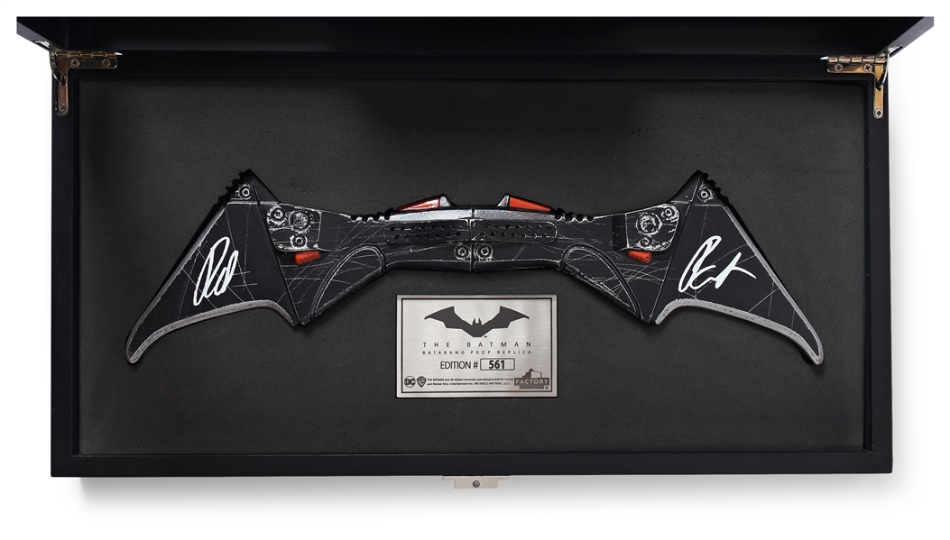 Robert Pattinson Signed Limited Edition Batman Batarang -- From Pattinson's Portrayal of the Iconic Superhero in ''The Batman''
