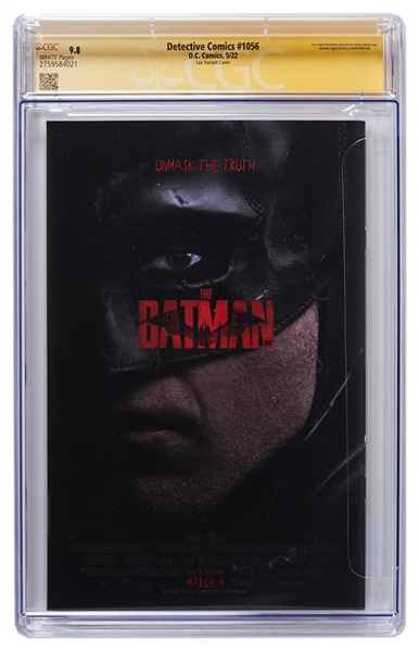 Robert Pattinson Signed ''Detective Comics'' with ''The Batman'' Cover Artwork -- Encapsulated by CGC