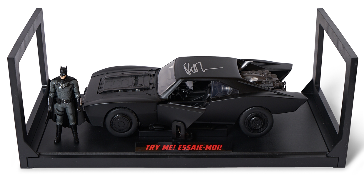 Robert Pattinson Signed Die-Cast Batmobile from ''The Batman''