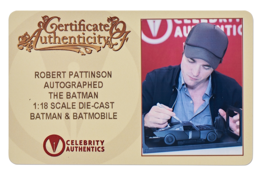 Robert Pattinson Signed Die-Cast Batmobile from ''The Batman''