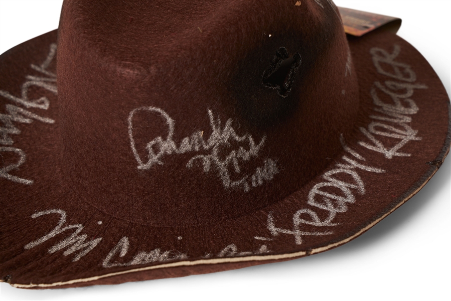 ''Nightmare on Elm Street'' Cast-Signed Freddy Krueger Fedora -- Includes Signature of Freddy Himself, Robert Englund