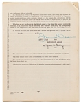 James Dean Signed Agency Contract from March 1953 with Jane Deacy -- Dean Also Initials First Page of Contract