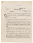 James Dean Signed Agency Contract from March 1953 with Jane Deacy -- Dean Also Initials First Page of Contract