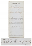 Frederick Douglass Document Signed as Recorder of Deeds