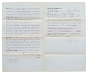 Frederick Douglass Document Signed as Recorder of Deeds