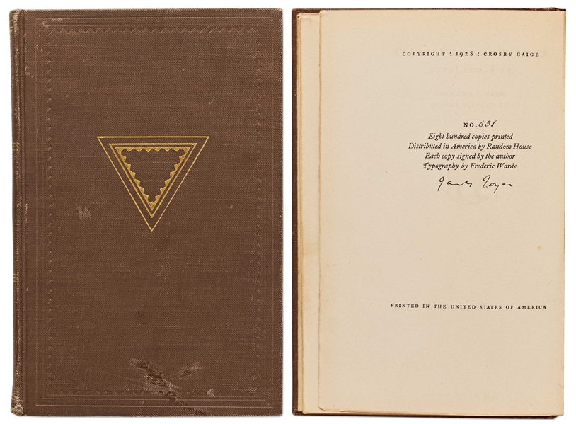 James Joyce Signed Limited Edition of Anna Livia Plurabelle