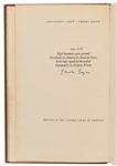 James Joyce Signed Limited Edition of ''Anna Livia Plurabelle''
