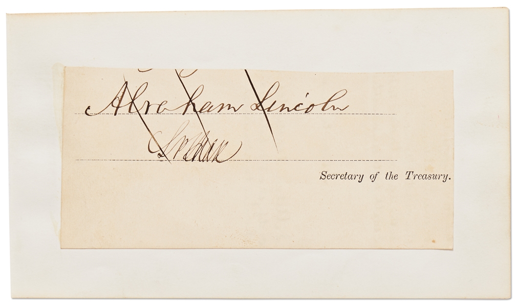 Abraham Lincoln Signature -- With PSA/DNA COA