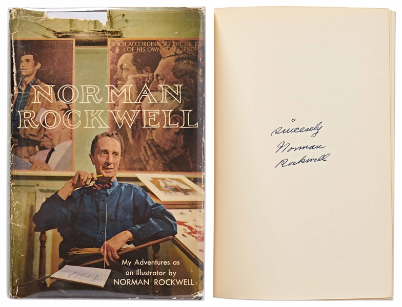 Norman Rockwell Signed First Edition of ''My Adventures as an Illustrator'' -- Uninscribed