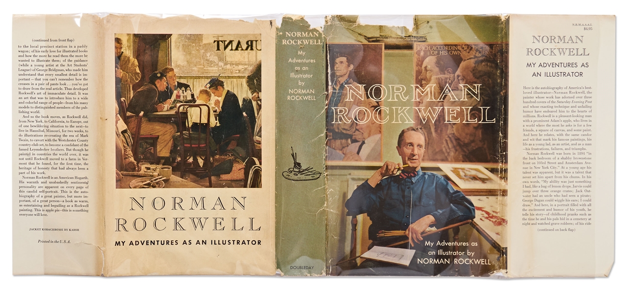 Norman Rockwell Signed First Edition of ''My Adventures as an Illustrator'' -- Uninscribed