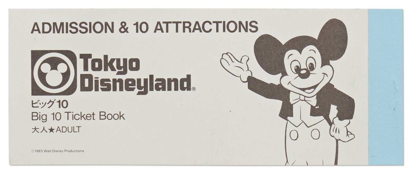 Tokyo Disneyland Preview Day 1983 Complete Ticket Book