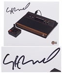 Atari Founder Nolan Bushnell Signed 8 x 10 Photo of the Vintage Atari Console -- With Beckett COA