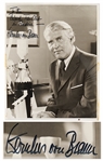 Wernher von Braun Signed 8 x 10 Photo