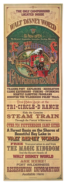 Disney World's Fort Wilderness Resort & Campground Poster, Circa 1974