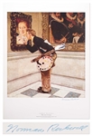 Norman Rockwell Signed The Art Critic Poster -- Near Fine Condition